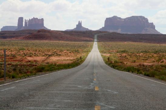 Fahrt vom Norden in Richtung Monument Valley
