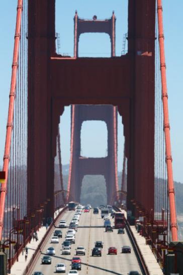Zoom auf die Golden Gate Bridge